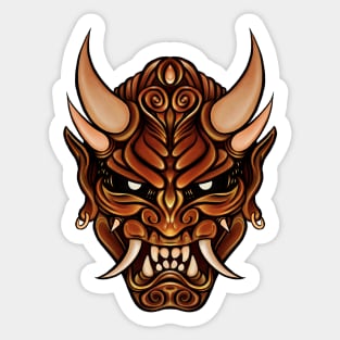 Rage of the Oni - Japanese Yokai Mask Sticker